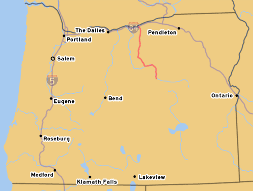 OR-19's Routing from Arlington to Picture Gorge Jct.