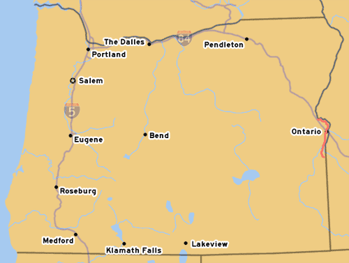 OR-201's Routing from near Farewell Bend State Park to near Homedale, ID