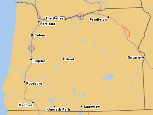 OR-203's Routing from near Farewell Bend State Park to near Homedale, ID