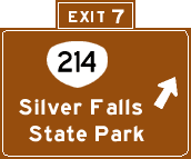 Exit 7: OR-214, Silver Falls State Park