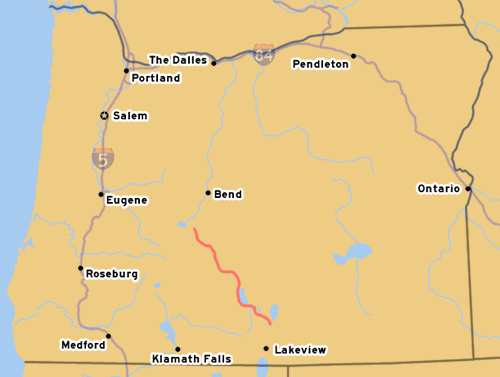 OR-31's Routing from La Pine to Valley Falls