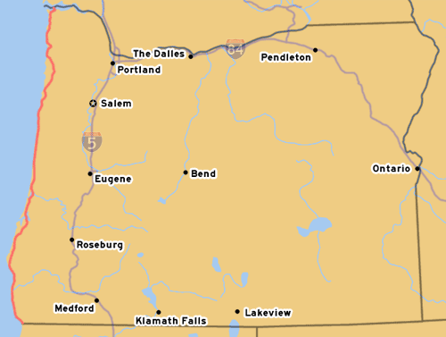 US-101's Routing from Cannon Beach Jct. to the Idaho Border at Nyssa