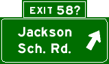 Exit 58: Jackson School Rd.