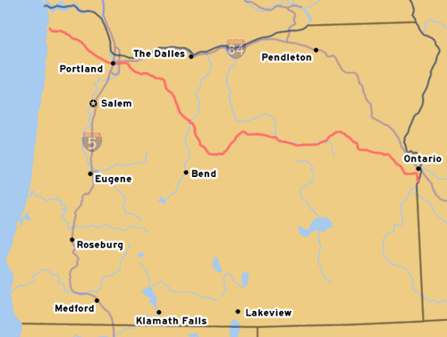 US-26's Routing from Cannon Beach Jct. to the Idaho Border at Nyssa