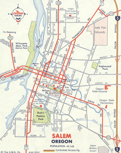 This map shows US-99E Truck still vanished by 1963.